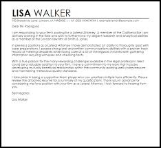 Lateral Attorney Cover Letter Sample Cover Letter Templates Examples