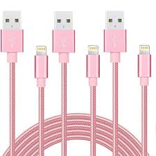 Chargers 3pack Charging Cable Cords Nylon Braided Data Sync Charger Compatible Iphone X 8 8 Plus 7 7 Plus 6 6s 6 Plus 5s Se Mini Air Pro Case Pink 2 Pack 6ft 1 Pack 10ft Walmart Com Walmart Com