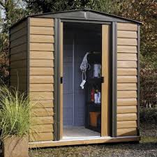 rowlinson 6x5 woodvale metal shed