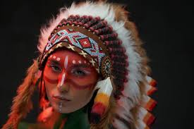 american female indian with makeup and