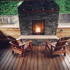 Deck Addition With Roof Fireplace And