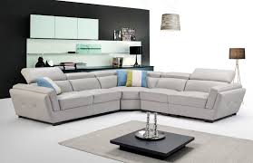 modern leather l shape sectional