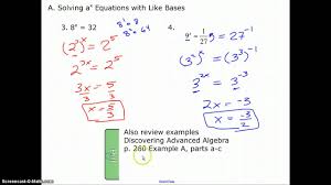 Solving Simple Exponential Equations