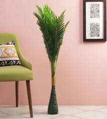 green rubber artificial palm tree