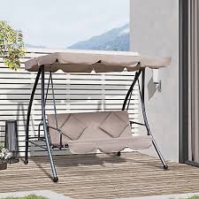 2 In 1 Patio Swing Chair 3 Seater