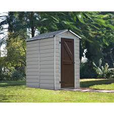 6 Ft Tan Garden Outdoor Storage Shed