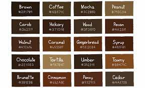 Brown Color Names Brown Paint Colors