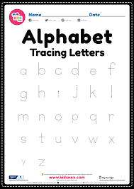tracing letters alphabet worksheets