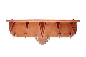 Art Deco Oak Wood Coat Rack 1920s 1930s