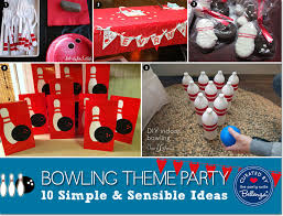 bowling birthday party with homemade ideas