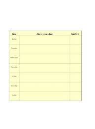 Chore Chart And School Work Checklist