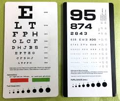 Snellen And Rosenbaum Pocket Eye Chart Pack Of 2 Cards Free Shipping Ebay