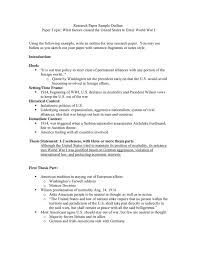 Research Paper Sample Outline In Word And Pdf Formats