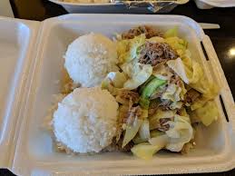 kalua pork with cabbage with extra rice