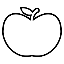 apple fruit outline on transpa