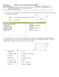 Geometry Chapter 7 Post Test Worksheet Key Problem Concept