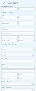 travel claim form template 123formbuilder