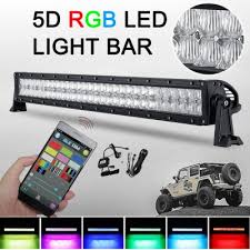 5d 32 Inch Rgb Off Road Led Light Bar Cree Led 180w 30 Degree Spot 60 Degree Flood Combo Beam Car Light For Off Road Truck 4wd Boat Jeep Beautifulhalo Com