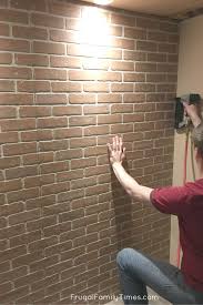 how to make a wall of faux bricks look
