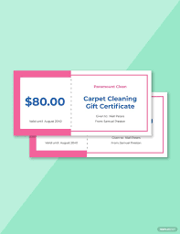 free cleaning services gift certificate