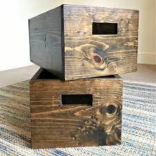 easy diy wood storage bin box