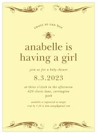First, the very talented jennifer henderson from love jk designed a gorgeous suite of personalised stationery including invitations, bunting, mini milk. Bumble Bee Baby Shower Invitations Match Your Color Style Free