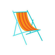 Vector Icon Beach Sunbed With Umbrella