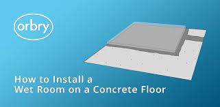 wet room on a concrete floor
