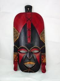 Wooden Mask African Tribe Large