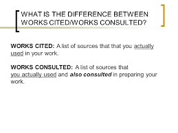 Works Cited Works Consulted Ppt Download