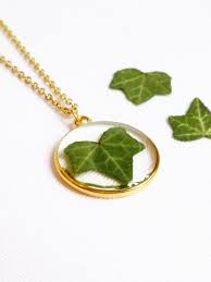 ivy necklace real ivy necklace green