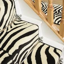 zebra print stair runners runrug