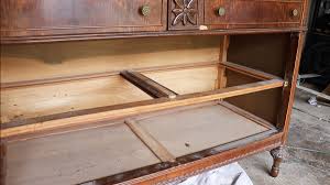 wood drawer slide on a vine dresser