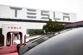 tesla declines after aned s p