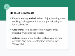 hobbies and interests for your cv 79