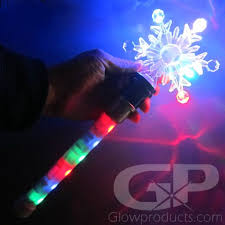 light up spinning snowflake wand