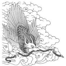 821x1061 greek mythology coloring pages lernean hydra the heads water. Art Therapy Coloring Page Fantastic Animals Garuda 6
