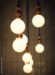 Retro Light Bulb Hanging From The