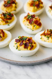 They often make appearances at holiday parties, picnics, or other social. Bacon Deviled Eggs How To Make Deviled Eggs With Bacon Downshiftology