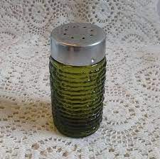 Green Glass Salt Or Pepper Shaker
