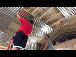Corrugated Metal Ceiling Install