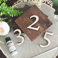 how to make diy wedding table numbers