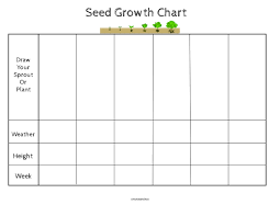 Seed Growth Chart Chickie Roo Homeschool