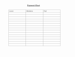 T Chart Template Word Awesome Student Payment Chart Word
