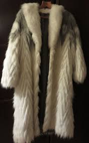 Grey And White Faux Fur Coat