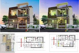 1000 sq ft modern duplex house plan