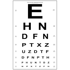 Snellen Eye Chart Paper