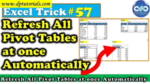 excel tricks how to refresh all pivot