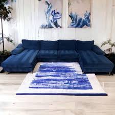 used blue wayfair sectional oneup