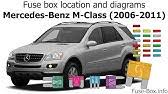 Mercedes Gl 450 Gl350 Fuse Box Locations 4 Boxes Youtube